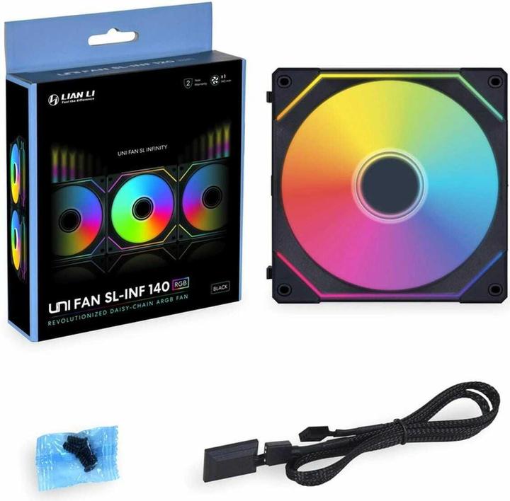 Produktbild Lian-Li UNI FAN SL-INF 140 ARGB PWM-Lüfter - 140 mm, schwarz (140 mm, 1 x)