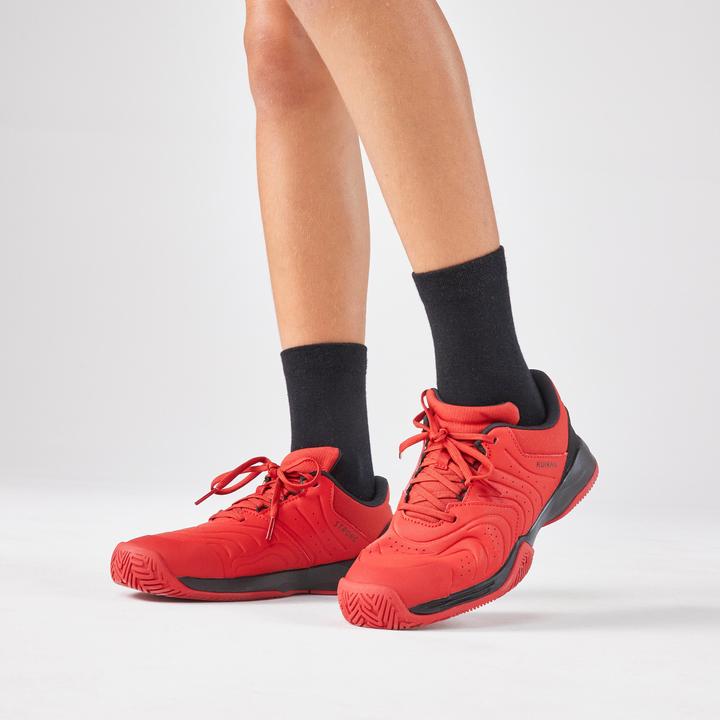Produktbild Artengo Kinder Tennisschuhe mit Schnürsenkel - TS Strong Jr rot (38)