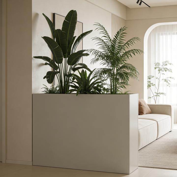 Produktbild Casa.Pro Pflanzkübel Vaargel 82x90x30 cm verzinkter Stahl Knoblauchbeige