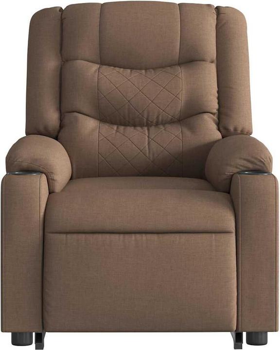 Immagine prodotto VidaXL Poltrona massaggiante elettrica con ausilio per l'assistenza in piedi in tessuto marrone