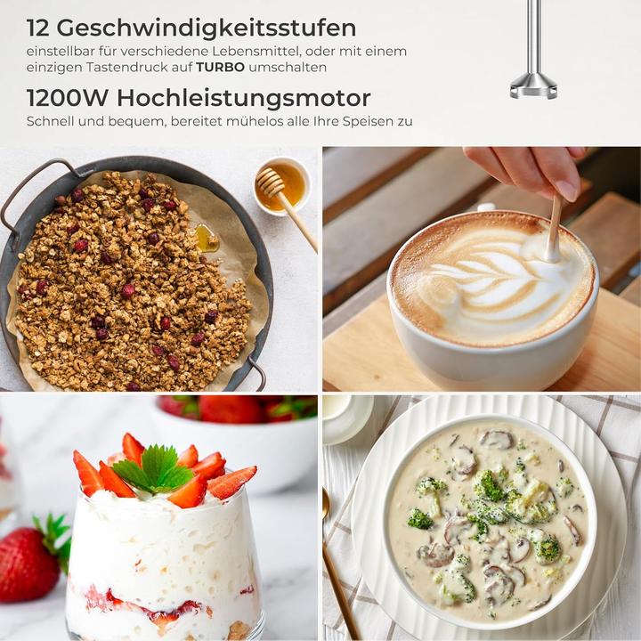 Produktbild Kowdom Stabmixer Set 6-in-1 mit Turbofunktion (1200 Watt)
