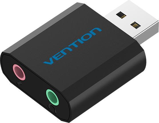Actual product image Vention USB External Sound Card Black Metal Type (USB)