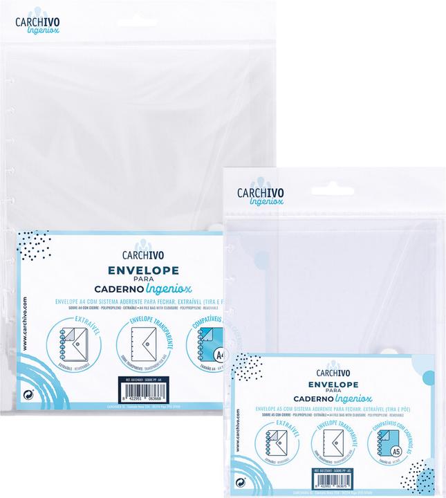 Produktbild Carchivo Dokumentenhüllen Ingeniox mit Klettverschluss (A5, 5x)