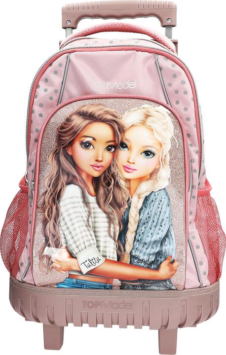Top Model Topmodel - School Backpack Trolley - Rosé with Grey Polka Dots (28 l)
