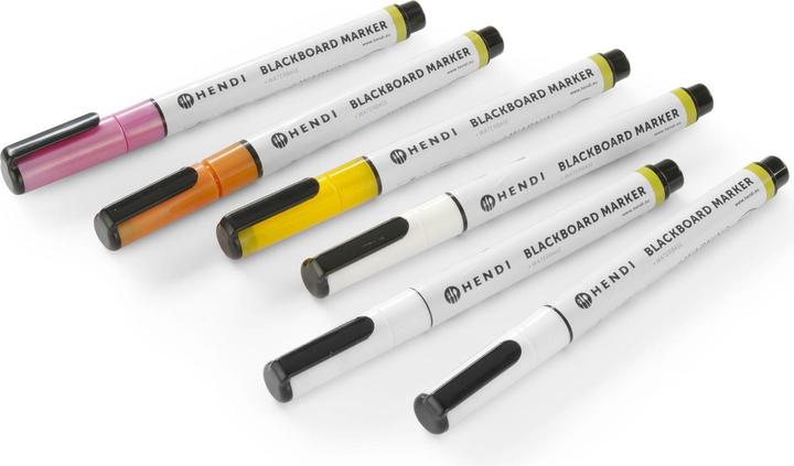 Hendi Marqueur craie 1 mm 3x blanc (Blanc, 1 mm, 6 x)