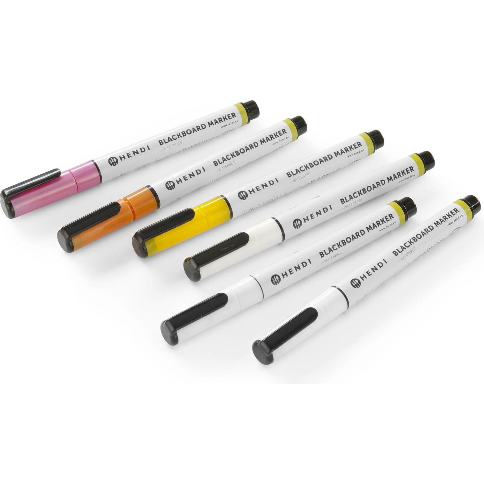 Hendi, Marker, Kreidemarker 1 mm 3x weiss (Weiss, 1 mm, 6 x)