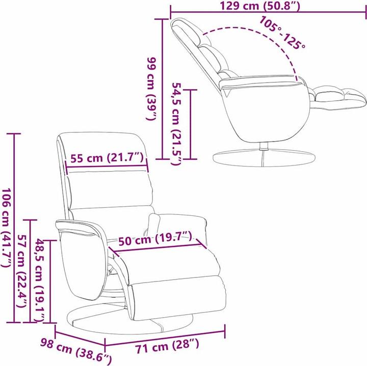 Produktbild vidaXL Massage Relaxsessel