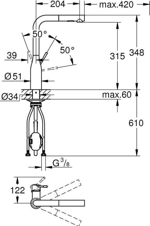 Produktbild Grohe Essence Einhand-Spültischbatterie