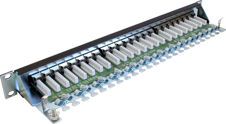Actual product image InLine Patch panel Cat.6 24-way 48,26cm 19 inch 1U black RAL9005