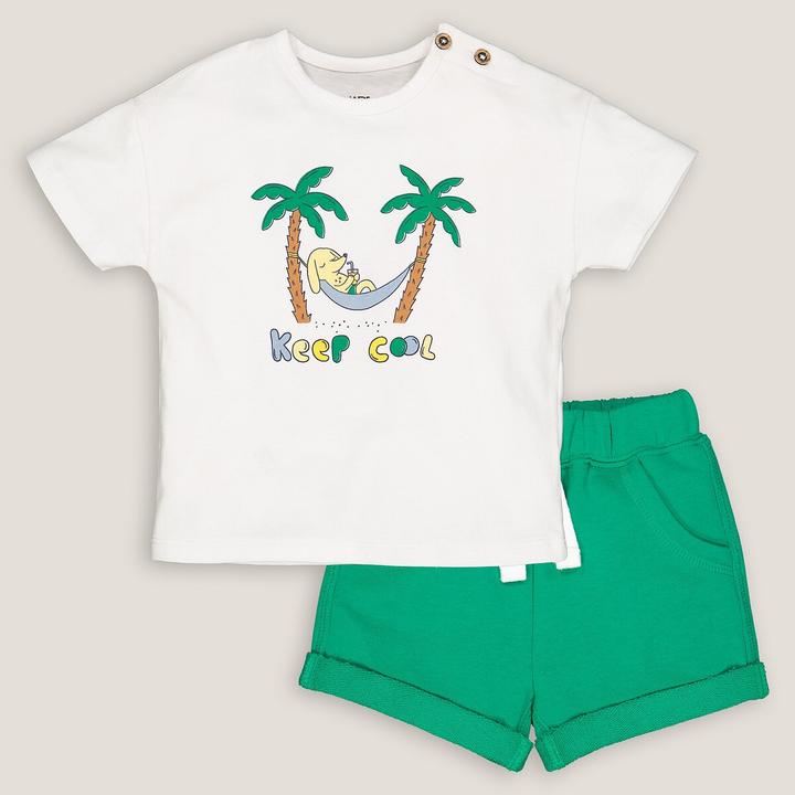 Image du produit La Redoute Collections Ensemble t-shirt et short (92)