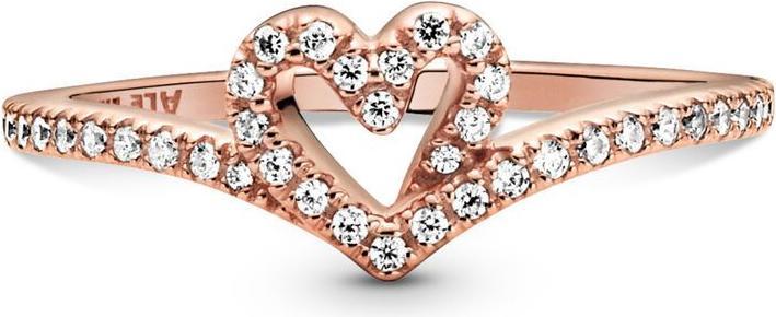 Produktbild Pandora Rose Heart and Wishbone Ring (58)