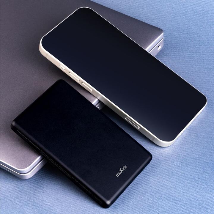 Produktbild Maxlife wireless power bank MXPB-05 20W PD 5000 mAh magnetic black (5000 mAh, 15 W)