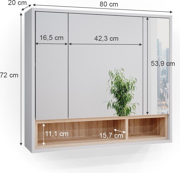 Produktbild Vicco Beatrice (80 x 20 x 72 cm)