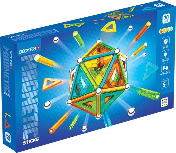 Productafbeelding Geomag Gems Magnetic Building Set, 70 pieces