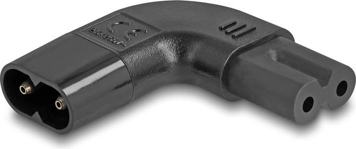 Delock Netzadapter IEC 60320 - C8 auf C7, Stecker / Buchse, 2,5 A, 90ï¿½ links / rechts gewinkelt (C8, CEE 7/7)