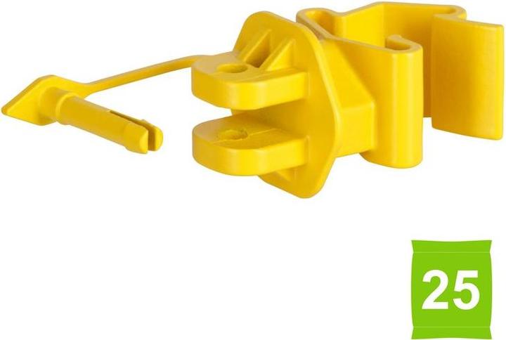 Corral T-Post pinlock insulator, yellow, 25 pcs