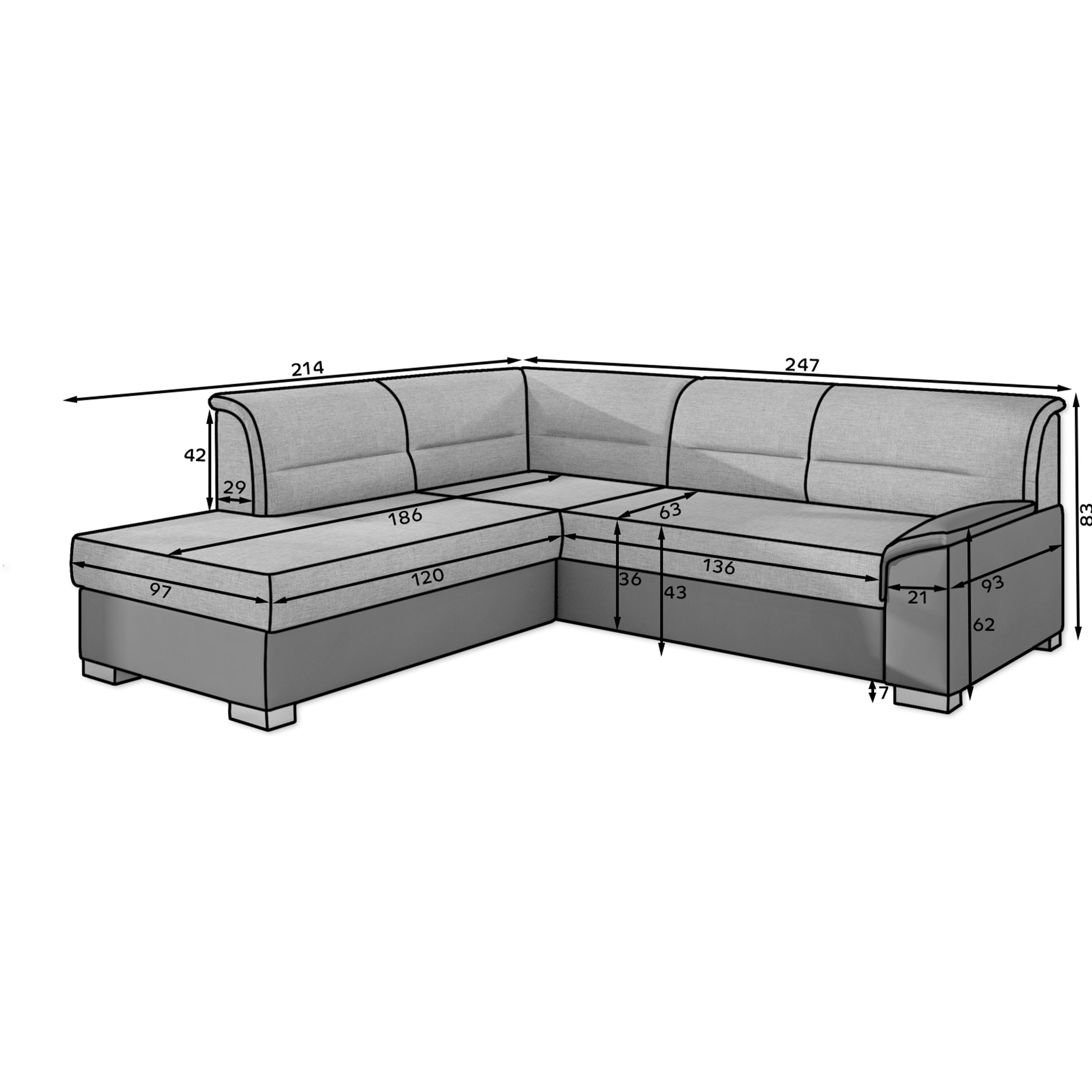 Thumbnail - ELTAP, Sofa, Bergen (Ecksofa, 4-Sitzer, Bettsofa)