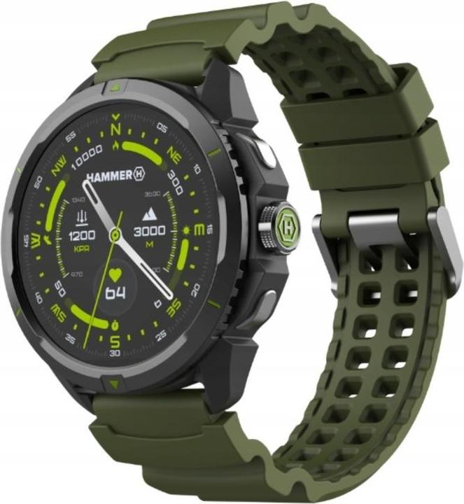 Actual product image Myphone Hammer Watch 2 green-black / Smartwatch / 1.5" / AMOLED / 466x466 / 5ATM
