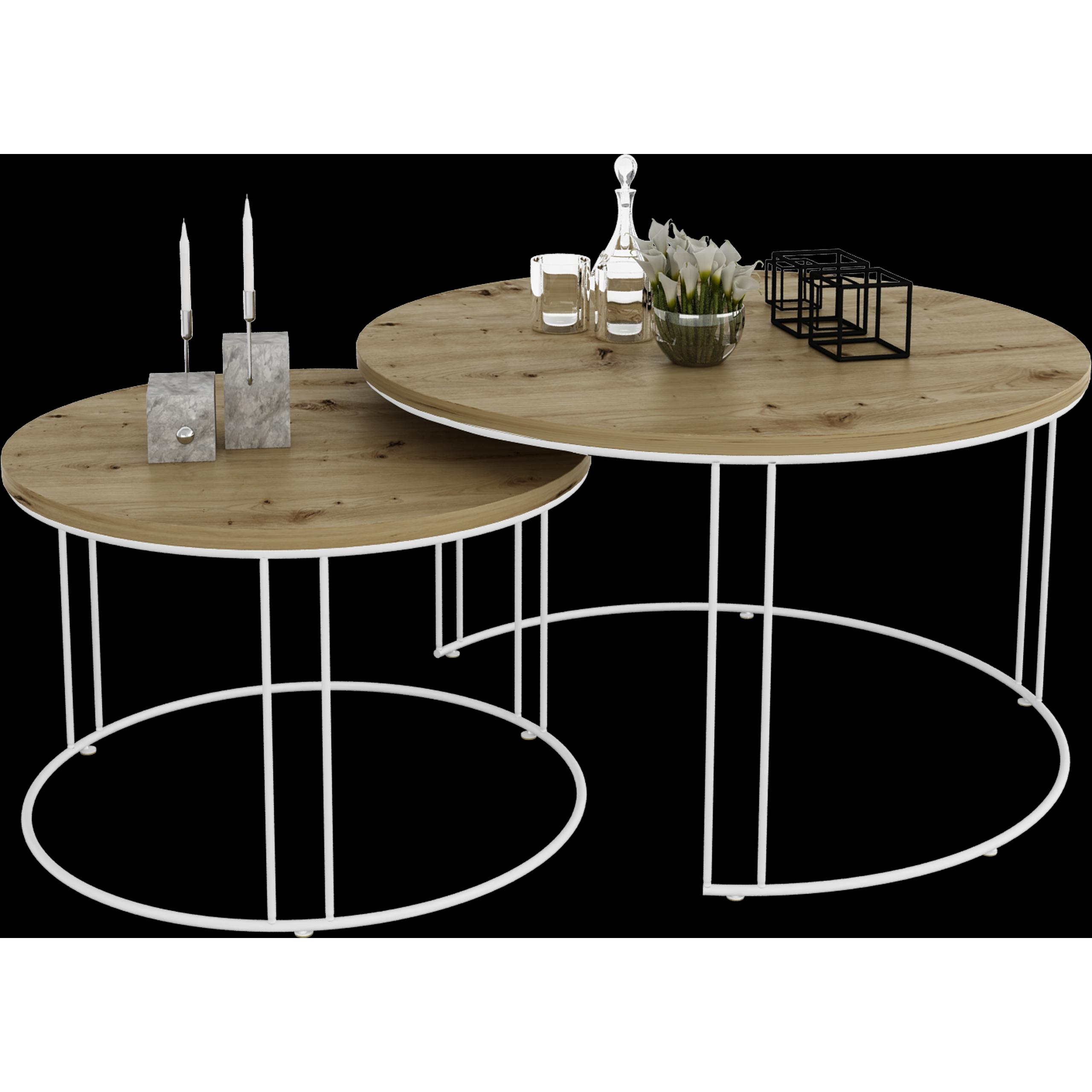 Thumbnail - ADRK Furniture, Couchtisch + Beistelltisch, Etta (75 x 75 x 43 cm)