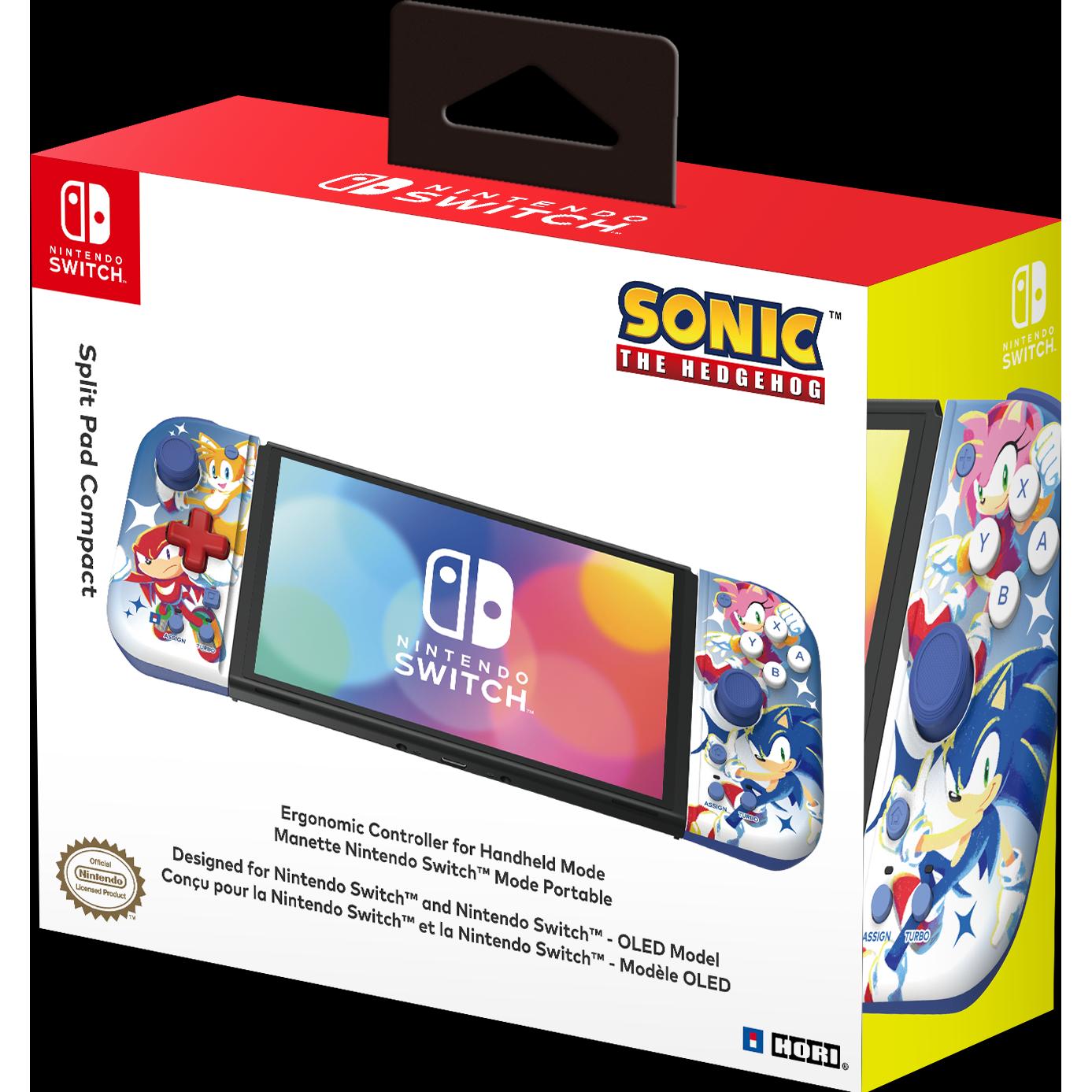 Thumbnail - HORI Splitpad Compact (Sonic) (mehrfarbig) (Switch OLED, Switch), Gaming Controller, Mehrfarbig