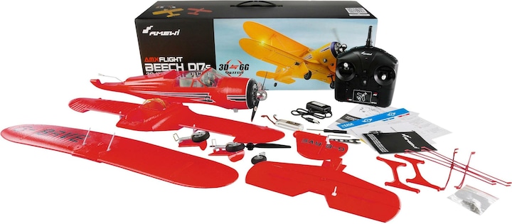 Produktbild Amewi AMXFlight Beech D17s Doppeldecker 3D/6G RTF rot (Kunstflug)
