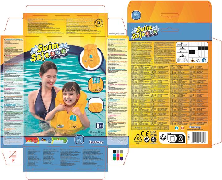 Produktbild Bestway Schwimmweste 3-6 Jahre Swim Safe Step (One Size, 19 - 30 kg)