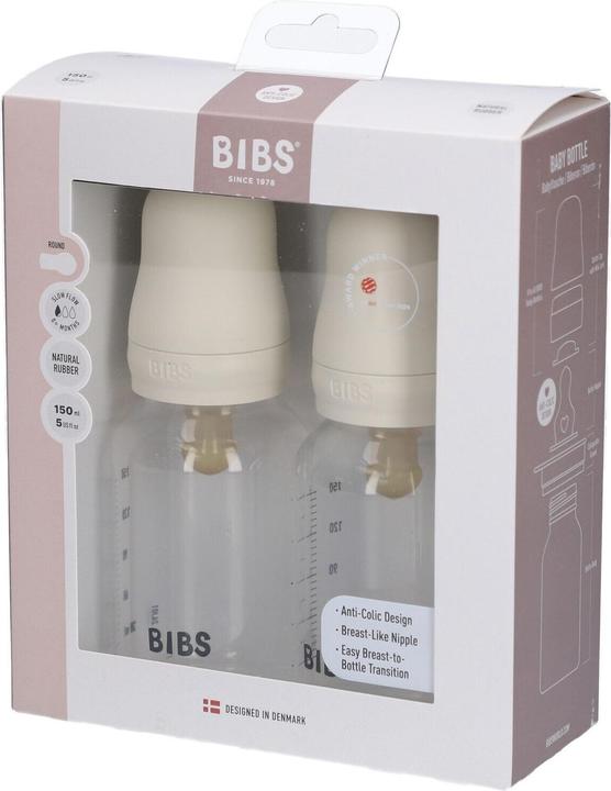 Immagine prodotto Bibs - Baby Bottle Round Latex 2 Pack Slow Flow - Ivory - 150 ml (150 ml)