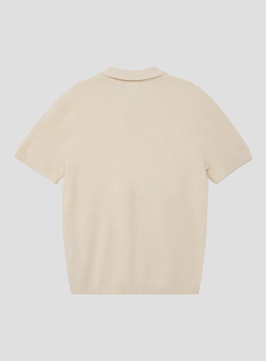 Produktbild s.Oliver Leichtes Strickpolo aus Baumwollmix im Regular Fit (146, 152)