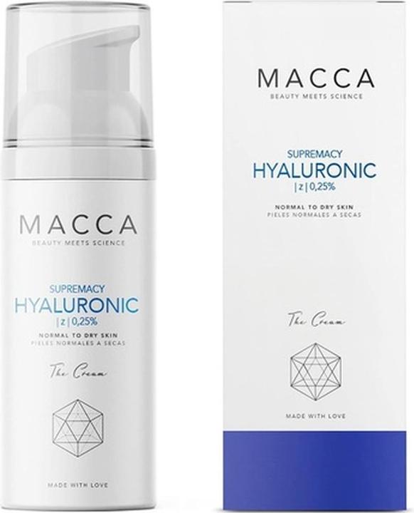 Actual product image Macca Cosmetics SUPREMACY HYALURONIC z 0.25% cream normal to dry skin 50 ml (50 ml, Day cream)