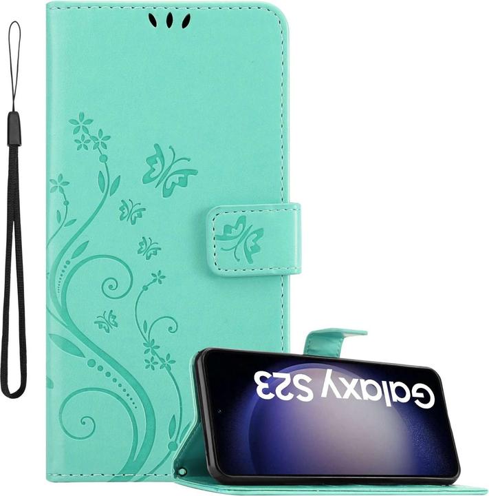 Cadorabo Hülle für Samsung Galaxy S23 mit Blumen Muster (Samsung Galaxy S23)
