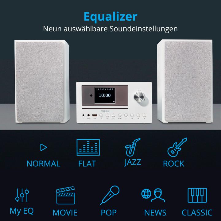 Actual product image Medion DAB+ LIFE P85003 (Wi-Fi, Bluetooth, CD player, 2x 15 W)