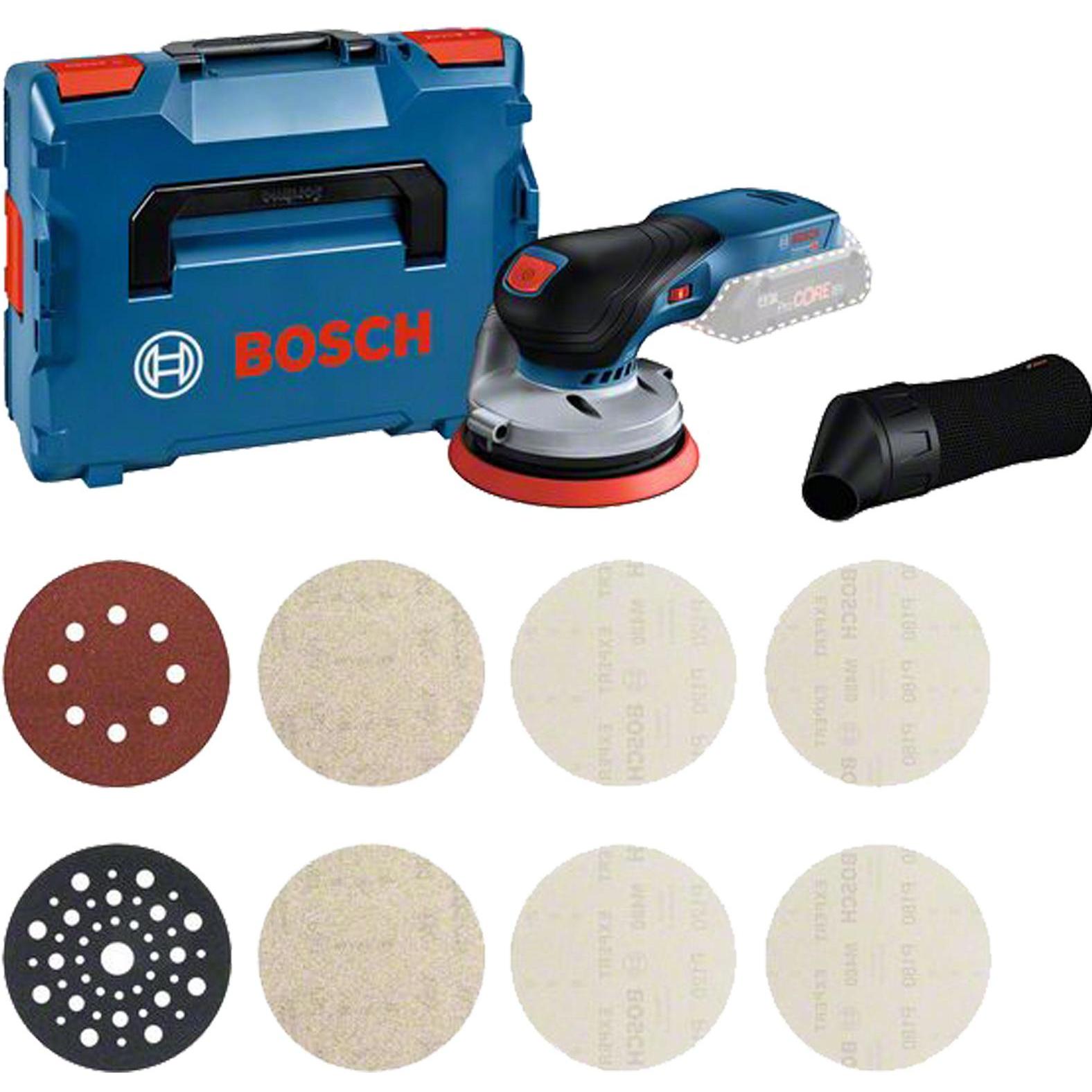 Bosch Professional, Schleifmaschine + Poliermaschine, Combi-Set GEX 18V-125 + M480 (Exzenterschleifer)