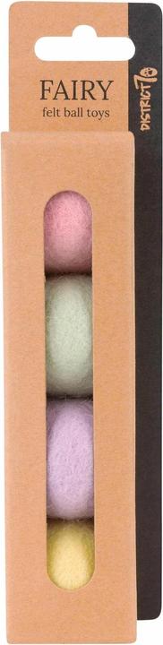 Image du produit District 70 Jouets pour chats Glow Felt Ball Toys, 35 mm, 4 pièces (Jouet à balle chat)