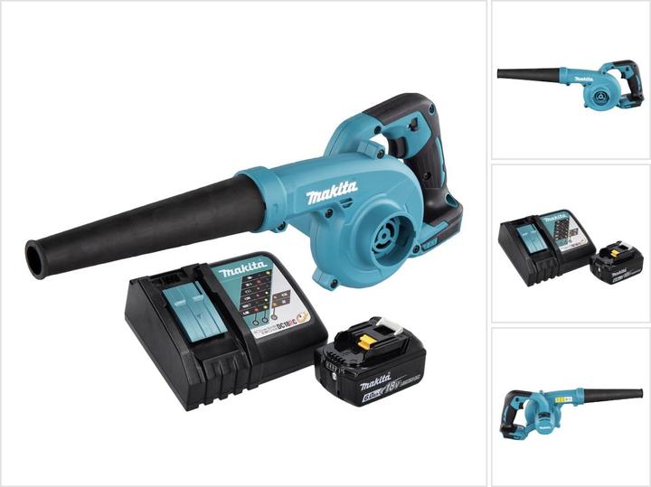 Productafbeelding Makita DUB 185 RG1 Accu bladblazer 18 V + 1x accu 6.0 Ah + lader (Oplaadbare batterij, Bladblazer)