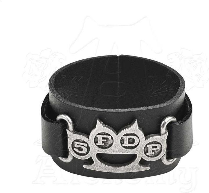 Immagine prodotto Five Finger Death Punch Bracciale in pelle con nocche in ottone (100% materiale sintetico)