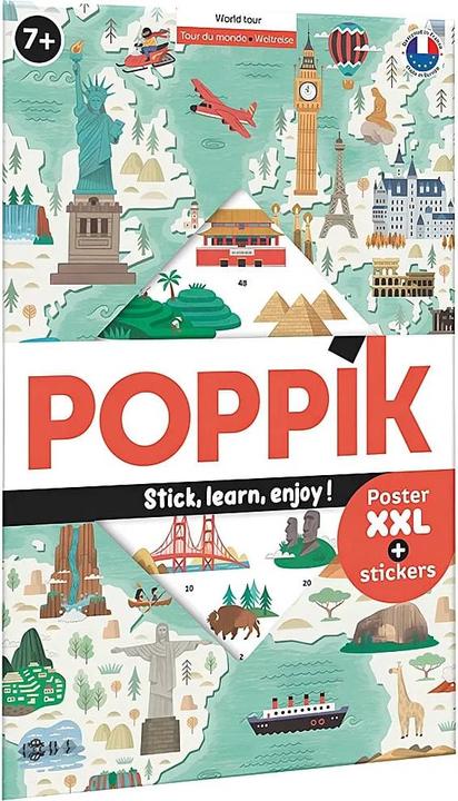 Actual product image Poppik Sticker Learning Poster World Tour