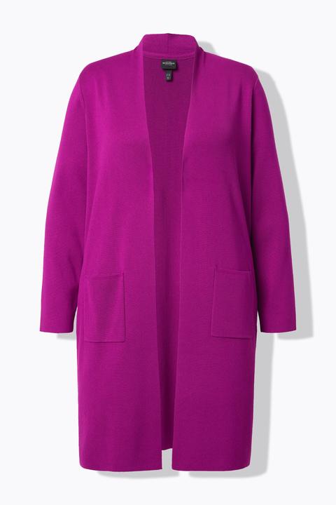 Produktbild Ulla Popken Strickjacke, lange, offene Form, weicher Feinstrick (58, 60)