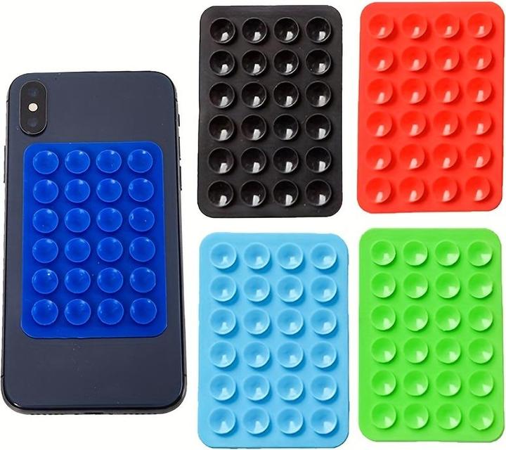 Actual product image PhoneLook Support universel pour smartphone Fixation autocollante en silicone avec ventouses