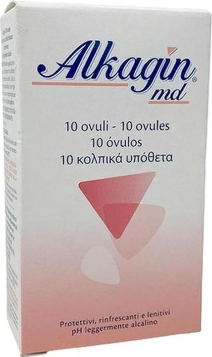 Alkagin Erfrischende, schützende und beruhigende Vaginal-Eier 10 Stück (Intimwaschlotion)