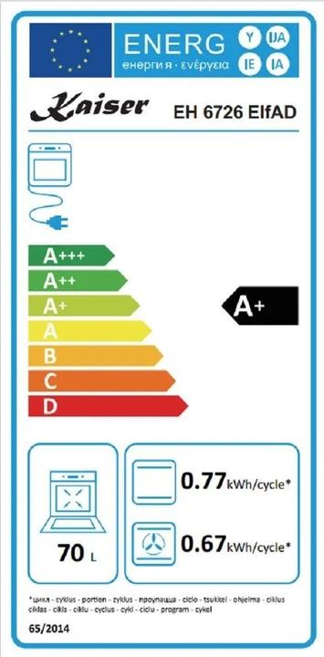 Energie-Label Kaiser EH 6726 ElfAD+KCT 6185 ElfEm