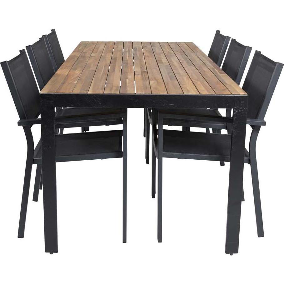 Thumbnail - Ebuy24, Gartentisch + Balkontisch, Gartenset Bois 7-teilig (205 cm)