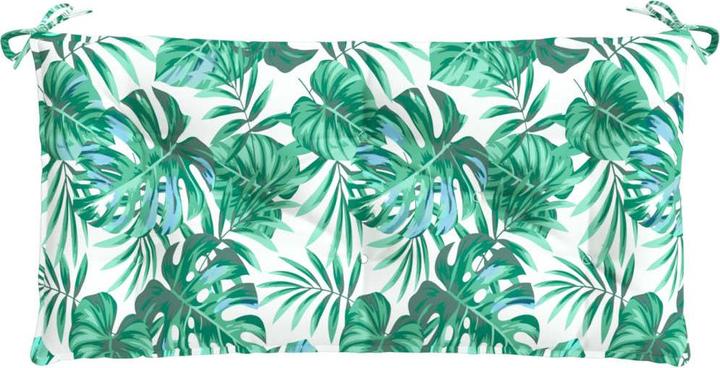 VidaXL Housse de banc de jardin motif feuilles O x tissu ford (110 x 50 x 7 cm)