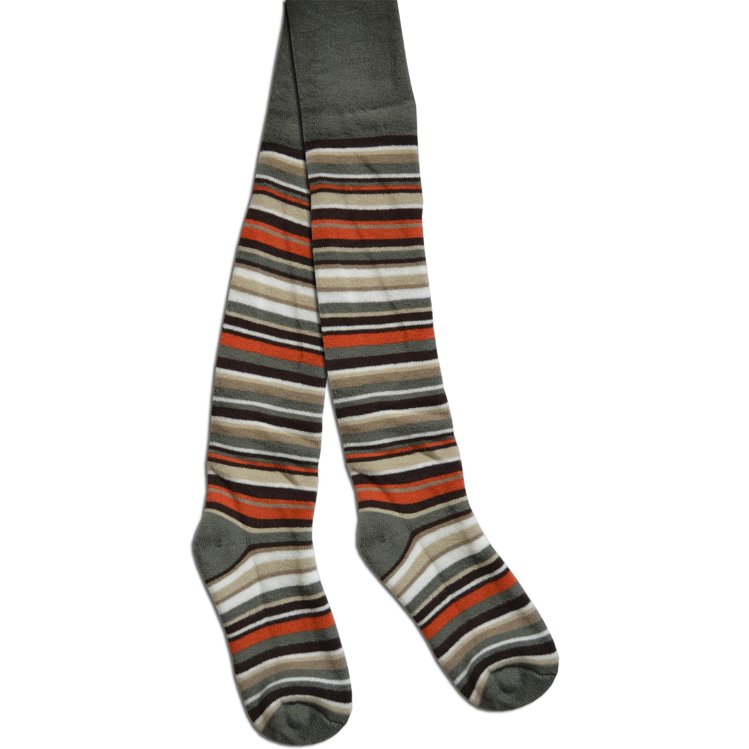 Normani, Herren, Strümpfe, Kinder-Ringel-Thermostrumpfhose, Grün, (122/128)