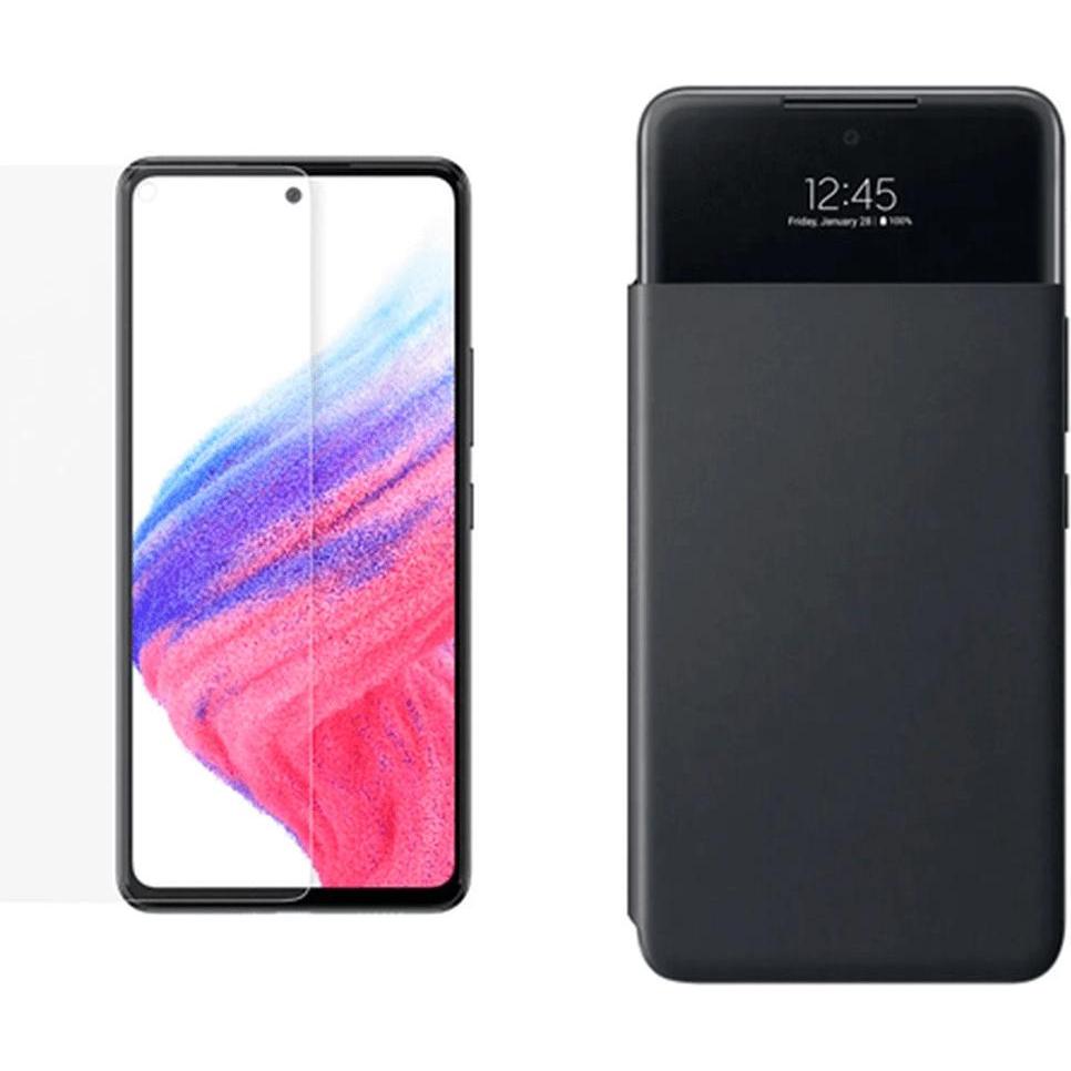 Samsung Smart S Book Hülle + Displayschutzfolie Galaxy A33 (Samsung Galaxy A33), Smartphone Hülle, S