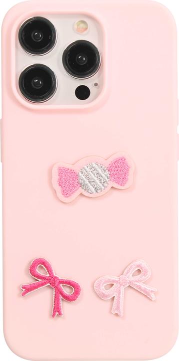 Actual product image PhoneLook Autocollant sticker pour téléphone/tablette/ordinateur brodé en 3D Boucle rose foncé