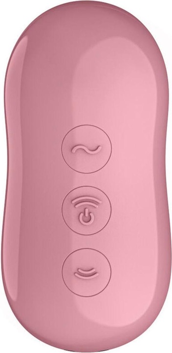 Actual product image Satisfyer Cotton Candy Double Aire Pulse Vibrator - Light Red