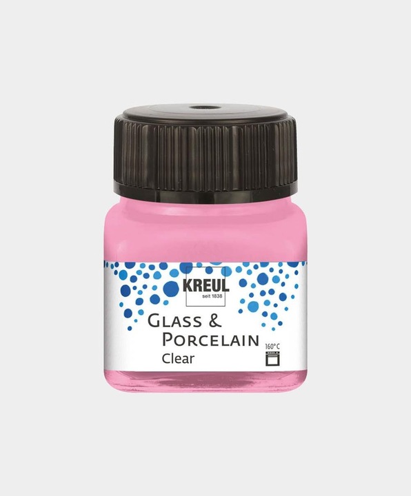 Produktbild Kreul Glass & Porcelain Clear, Porzellan- und Glasfarbe (Rosa, 20 ml)