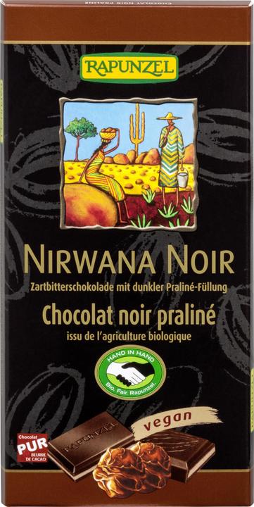 Rapunzel Dark chocolate 55% with Praliné Noir Nirvana (112 g)