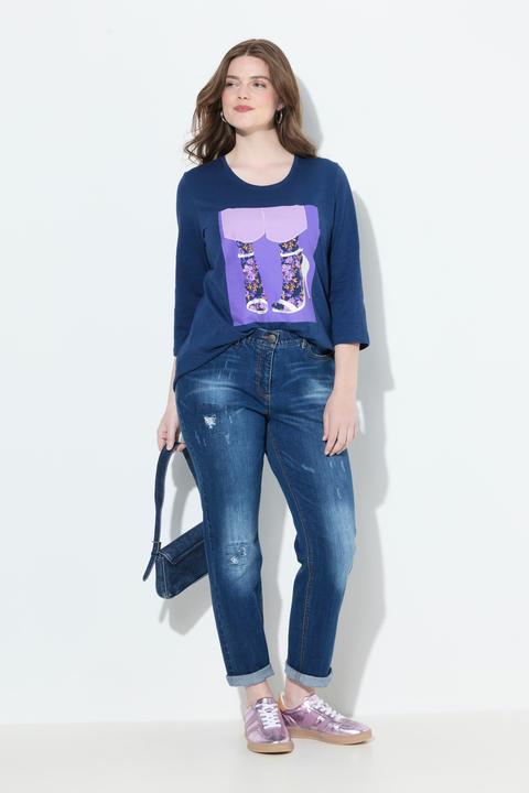 Produktbild Ulla Popken Jeans Sammy, Vintage-Waschung, Destroy-Effekte (54)