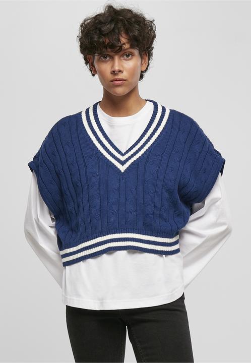 Produktbild Urban Classics Ladies Cropped Knit College Slipover (L)